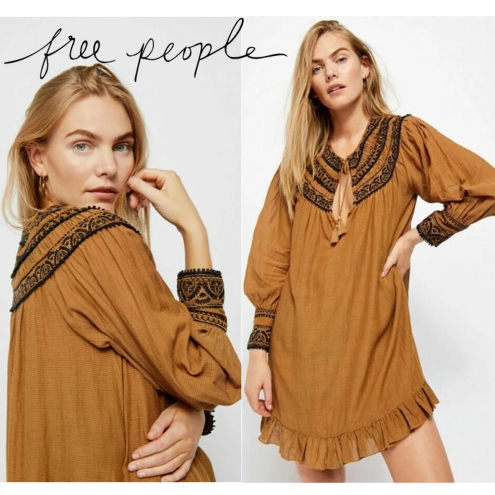 Free People Erin Ruffle Mini Dress